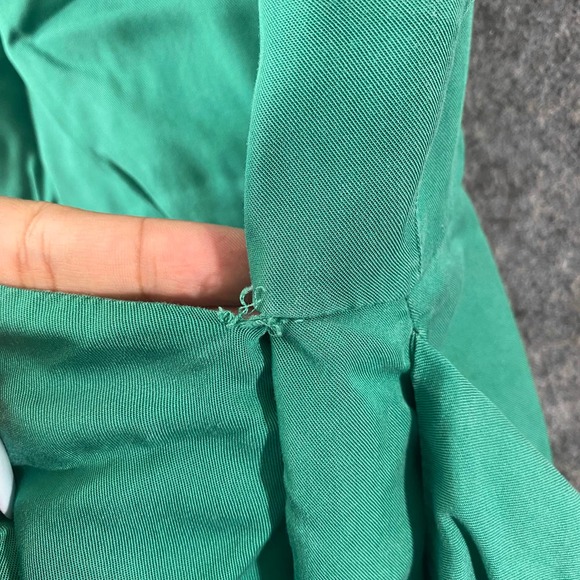 Lovers and Friends Dress Small Green Wrap V-Neck Sleeveless High Low Midi Orchid - Picture 15 of 16